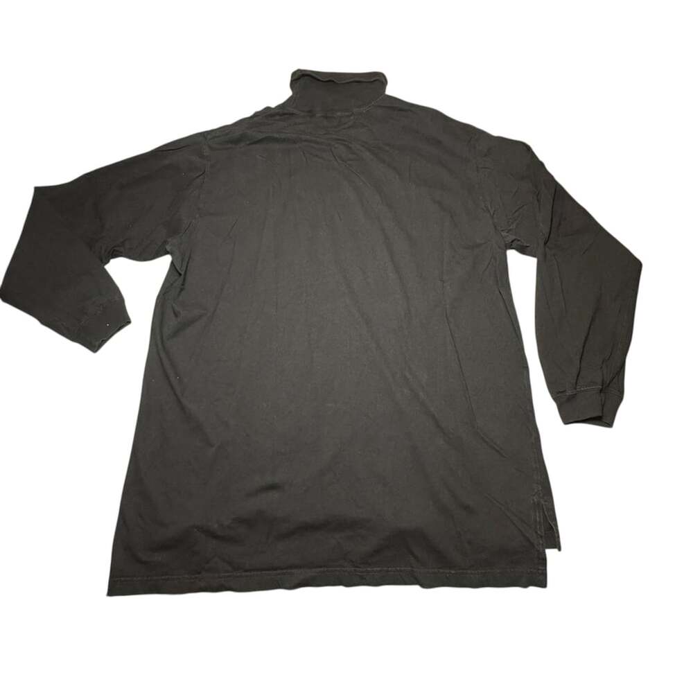 Barneys New York Mock Neck Shirt Size XL Black Cotton